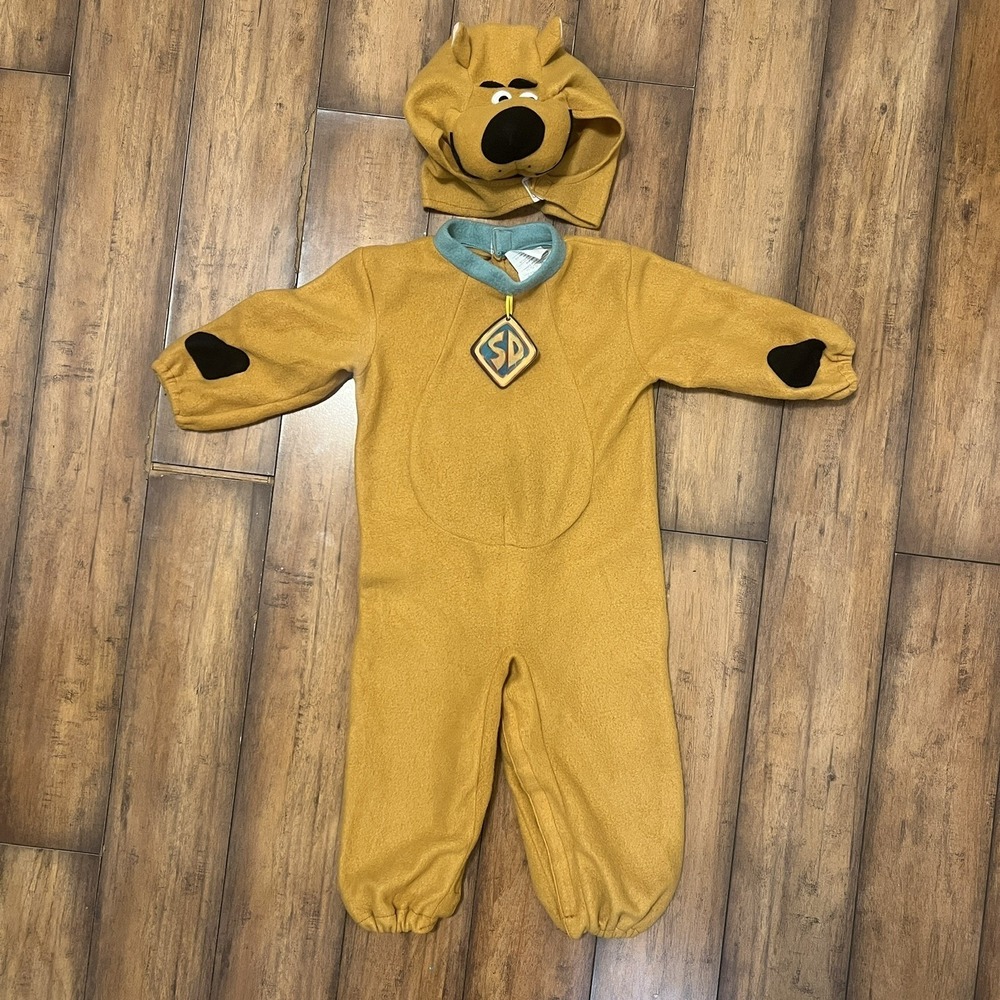 Scooby-Doo Toddler Cartoon Character Brown Jumpsuit Costume Headpiece 2T